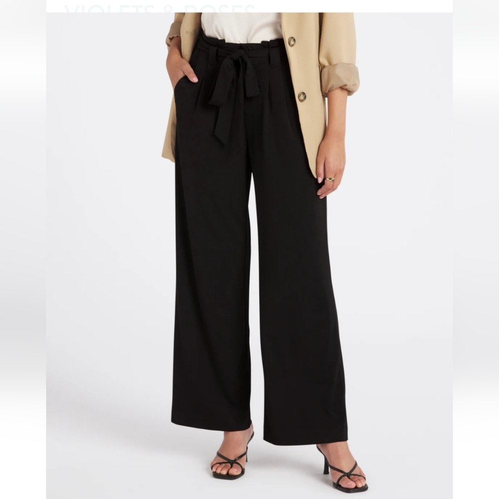 Wide leg black pants